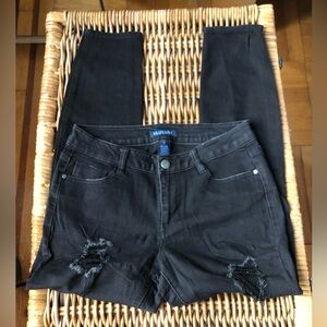 BLUE SPICE DISTRESSED SKINNY JEANS